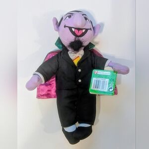 2009 Sesame Street Count Von Count 12” Plush 40th Anniversary Vampire with Tag